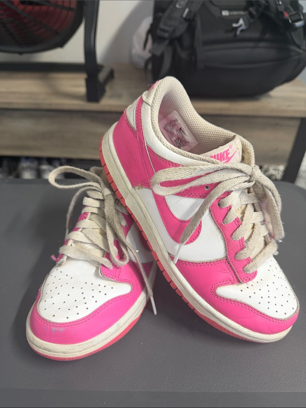 Nike Kids Sneakers White and Pink Low-Top